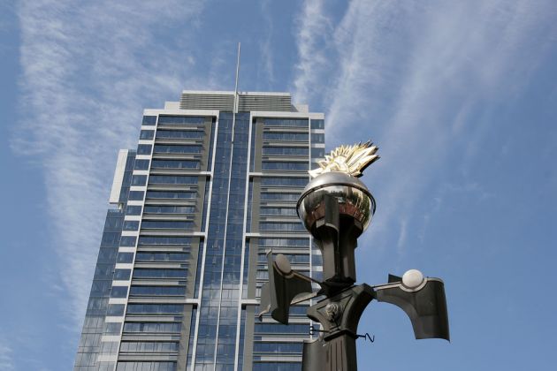 Portland, Oregon, Downtown - Skysceaper am Pioneer Courthouse Square Portland, Oregon, Downtown - Skysceaper am Pioneer Courthouse Square