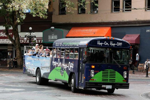 Hop on - Hop off Bus, Gastown Vancouver Hop on - Hop off Bus, Gastown Vancouver