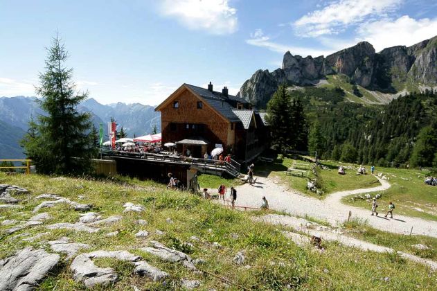 Der 'Rofan', das Rofangebirge in Tirol - der Weg von der Bergstation der Rofanseilbahn zur Erfurter Hütte