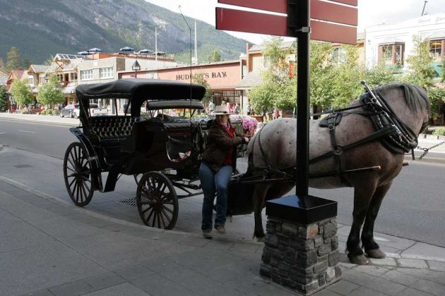 Banff Avenue, Downtown Banff - Rocky Mountains, Alberta Banff Avenue, Downtown Banff - Rocky Mountains, Alberta