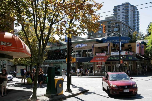 Bute Street, Ecke Robson Street - Vancouver Bute Street, Ecke Robson Street - Vancouver