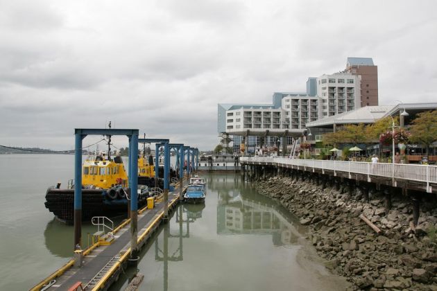 Frazer River und Westminster Pier Park Frazer River und Westminster Pier Park