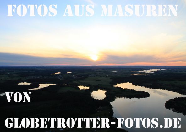 Die Masurischen Seen und Landschaften zum Sonnenuntergang