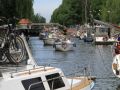 Gizycko - Lötzen, wartende Boote auf dem Lötzener Kanal
