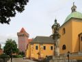 Poznań-Posen - die Burg und Franziskanerkirche mit dem Monument des 15. Reiterregiments 