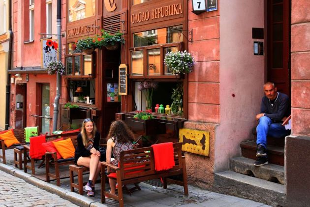 Poznań-Posen - Café in der Altstadt westlich des Alten Marktes Poznań-Posen - Café in der Altstadt westlich des Alten Marktes