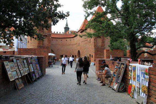 Der Barbakan in der Altstadt von Warschau - Warszawa, Stare Miasto Der Barbakan in der Altstadt von Warschau - Warszawa, Stare Miasto