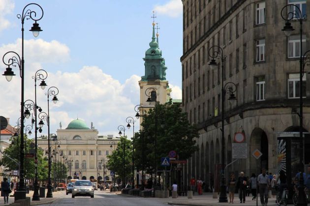 Warschau, der Königsweg - der Pałac Staszica, Zentrale der Polnischen Akademie der Wissenschaften 
