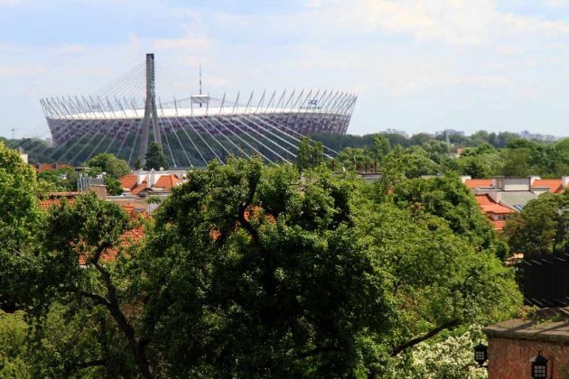 Warschau, das Stadion Narodowy - das Nationalstadion auf der Ostseite der Weichsel Warschau, das Stadion Narodowy - das Nationalstadion auf der Ostseite der Weichsel