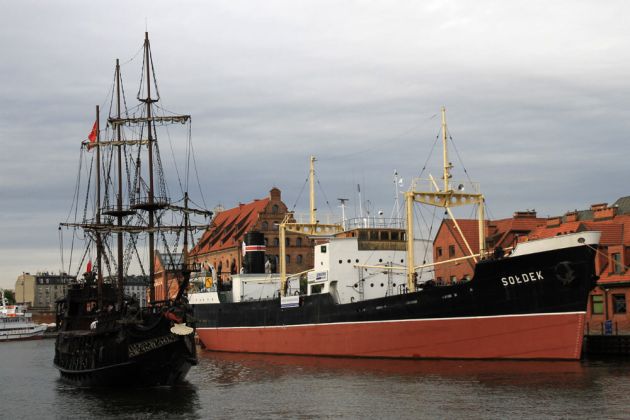 Der Museumsdampfer SS Soltek an der Mottlau - Danzig, Gdańsk, Motława