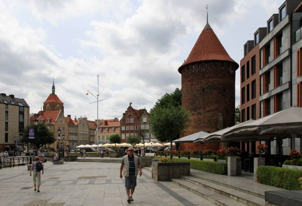 Baszta Łabędź - die Schwanenbastei am Fischmarkt - Danzig, Gdańsk
