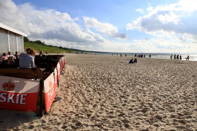 Der Strand von Misdoy, Blick nach Westen - Międzyzdroje Der Strand von Misdoy, Blick nach Westen - Międzyzdroje
