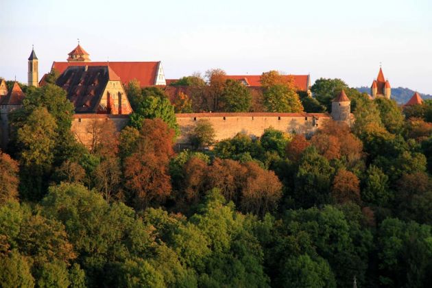 Rothenburg ob der Tauber - Blick vom Burggarten auf die Stadt