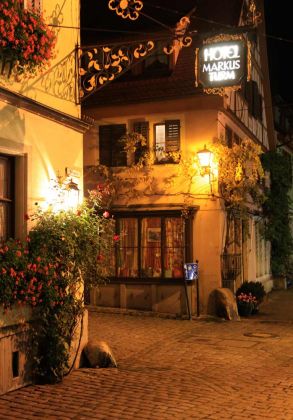 Rothenburg ob der Tauber bei Nacht - die Rödergasse Rothenburg ob der Tauber bei Nacht - die Rödergasse