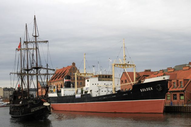 Sołdek - Museumsschiff des Schiffahrtsmuseums in Danzig-Gdansk, Polen