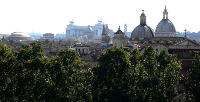 Rom-Panorama von der Aussichtsterrasse der Engelsburg