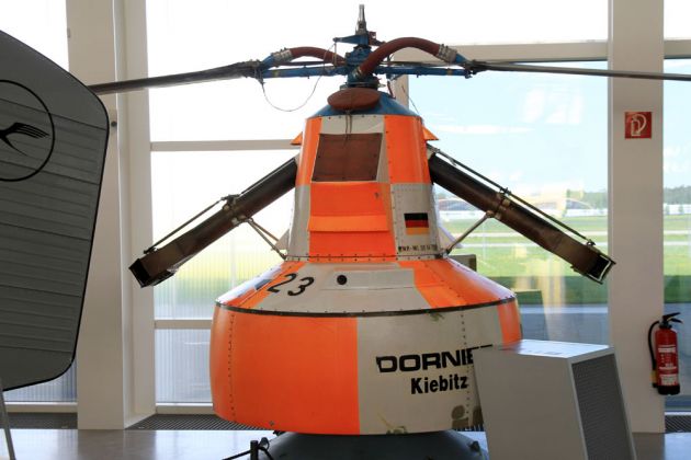Dornier Museum in Friedrichshafen - Kiebitz Do 32 k, eine Rotorplattform für die Luftaufklärung Dornier Museum in Friedrichshafen - Kiebitz Do 32 k, eine Rotorplattform für die Luftaufklärung