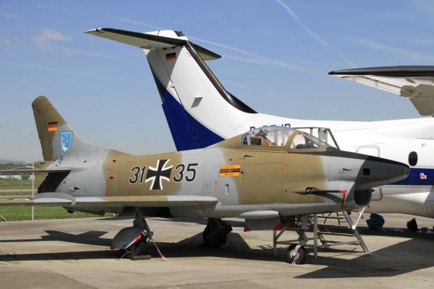 Dornier Museum in Friedrichshafen - das zweistrahlige Kampfflugzeug Fiat G 91 'Gina' Dornier Museum in Friedrichshafen - das zweistrahlige Kampfflugzeug Fiat G 91 'Gina'