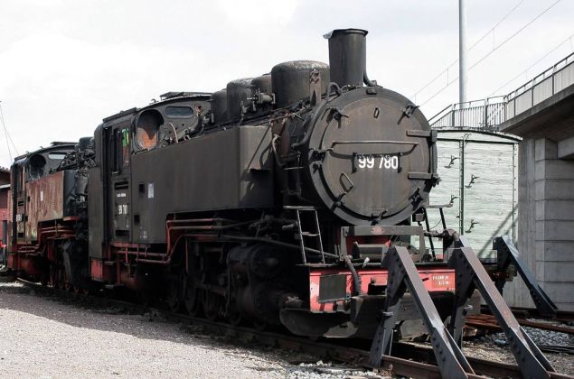 Weißeritztalbahn - die in Freital-Hainsberg abgestellte Schmalspur-Dampflok 99 780 Weißeritztalbahn - die in Freital-Hainsberg abgestellte Schmalspur-Dampflok 99 780