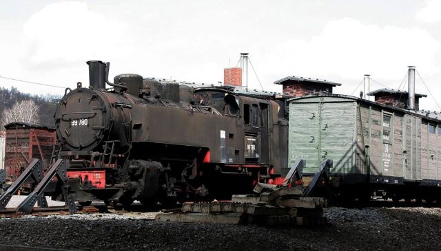 Weißeritztalbahn - die in Freital-Hainsberg abgestellte Schmalspur-Dampflok 99 780 Weißeritztalbahn - die in Freital-Hainsberg abgestellte Schmalspur-Dampflok 99 780