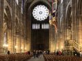 Strassburger Münster - das Mittelschiff mit Rosette und Orgel