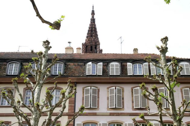 Straßburgs Innenstadt auf der Grande Île - der Place du Marché aux Poissons, der Fischmarkt Straßburgs Innenstadt auf der Grande Île - der Place du Marché aux Poissons, der Fischmarkt
