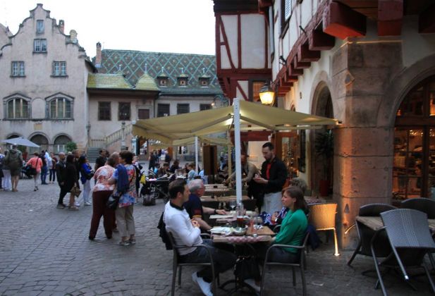 Die Grande Rue und das historische Koïfhus im Quartier de Tanneurs von Colmar