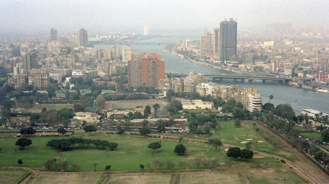 Blick vom Cairo Tower - der Gezira Sporting Club, Kairo Blick vom Cairo Tower - der Gezira Sporting Club, Kairo
