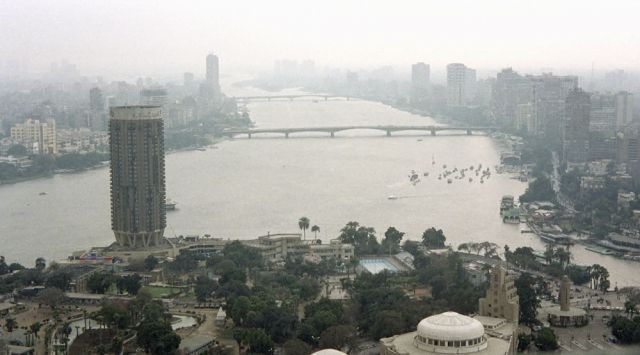 Blick vom Cairo Tower - Südspitze der Nil-Insel Gezira, Kairo