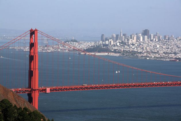 San Francisco, die Golden Gate Bridge, die San Francisco Bay und Downtown San Francisco - Kalifornien, Vereinigte Staaten San Francisco, die Golden Gate Bridge, die San Francisco Bay und Downtown San Francisco - Kalifornien, Vereinigte Staaten