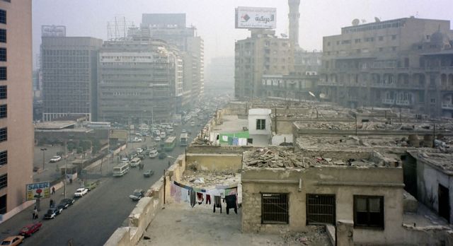 Bick in die Sharia Ramses nach Süden vom Dach des Capsis Palace Hotels in Kairo Bick in die Sharia Ramses nach Süden vom Dach des Capsis Palace Hotels in Kairo