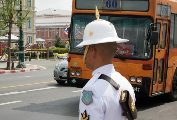 Polizist am Verteidigungsministerium von Thailand in Bangkok