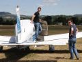 Eine Piper Archer II mit Pilot und Co-Pilot  - Flugplatz Jelenia Gora