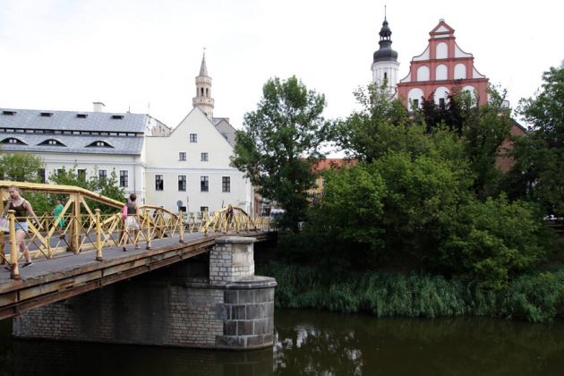 Die Zamkowa-Brücke über den Mühlengraben - Opole, Oppeln in Oberschlesien Die Zamkowa-Brücke über den Mühlengraben - Opole, Oppeln in Oberschlesien