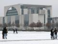 Das Bundeskanzleramt in Berlin im Winter