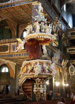 Innenansicht der Friedenskirche in Świdnica, Schweidnitz, Niederschlesien Innenansicht der Friedenskirche in Świdnica, Schweidnitz, Niederschlesien