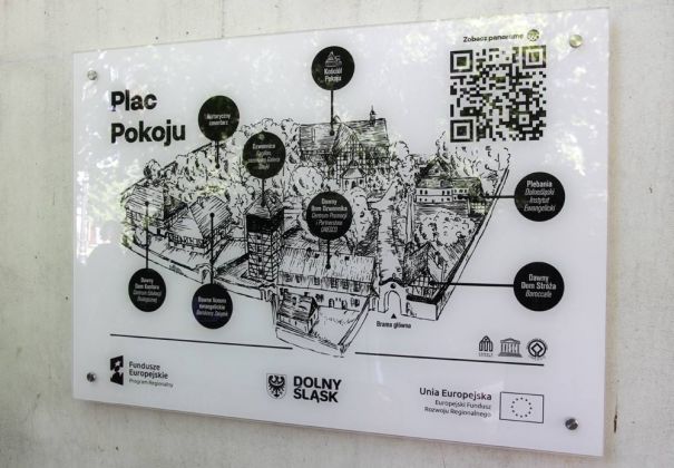 Die Friedenskirche in Świdnica, Schweidnitz, Niederschlesien - Plan des Plac Pokoju Die Friedenskirche in Świdnica, Schweidnitz, Niederschlesien - Plan des Plac Pokoju