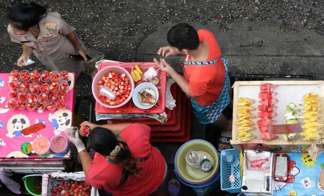 Auf dem Wanglang Market in Bangkok-Noi Auf dem Wanglang Market in Bangkok-Noi