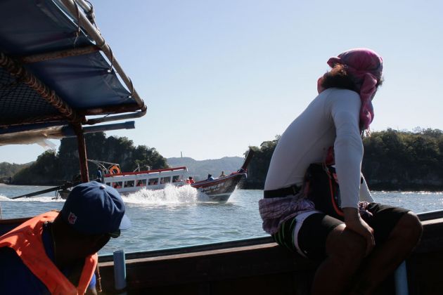 Ausfahrt der Boote vom Pier in Ao Nang bei Krabi Ausfahrt der Boote vom Pier in Ao Nang bei Krabi