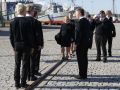 Estnische marine-Soldaten nach verlassen des Liniendampfers MS Katharina im Museumshafen des Estonia Maritime Museums