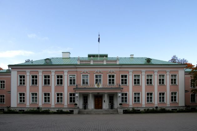 Der Amtssitz des estnischen Präsidenten in einem Palais in Tallinn Kadriorg Der Amtssitz des estnischen Präsidenten in einem Palais in Tallinn Kadriorg