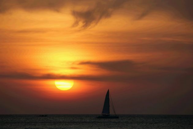 Sonnenuntergang an der Andamanensee - Long Beach Ko Lanta