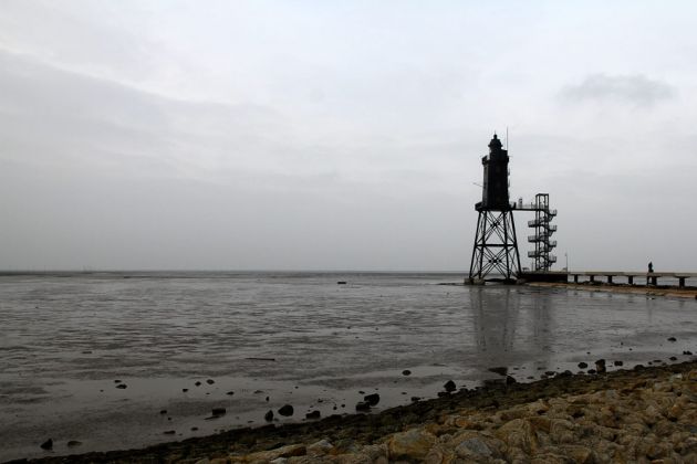Leuchtturm Obereversand in Dorum-Neufeld, Aussenweser - das Eversand-Oberfeuer, Höhe 37,4 Meter, Baujahr 1887 Leuchtturm Obereversand in Dorum-Neufeld, Aussenweser - das Eversand-Oberfeuer, Höhe 37,4 Meter, Baujahr 1887