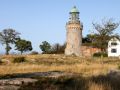 Der Leuchtturm Hammerfyr oder Store Fyr auf dem Hammeren bei Sandvig, Baujahr 1871 - Bornholm, Dänemark