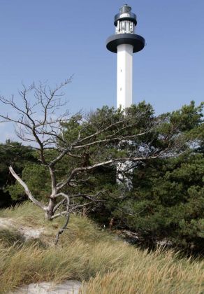 Dueodde Fyr - Baujahr 1962, mit einer Höhe von 48 Metern Bornholms höchster Leuchtturm Dueodde Fyr - Baujahr 1962, mit einer Höhe von 48 Metern Bornholms höchster Leuchtturm