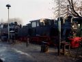 Die Rügensche Bäderbahn 'Rasender Roland' - historische Dampflokomotiven am  Bahnbetriebswerk in Putbus