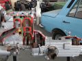 Der Zweizylinder-Zweitakt-Motor des Trabant - ein Schnittmodell im Technikmuseum Pütnitz
