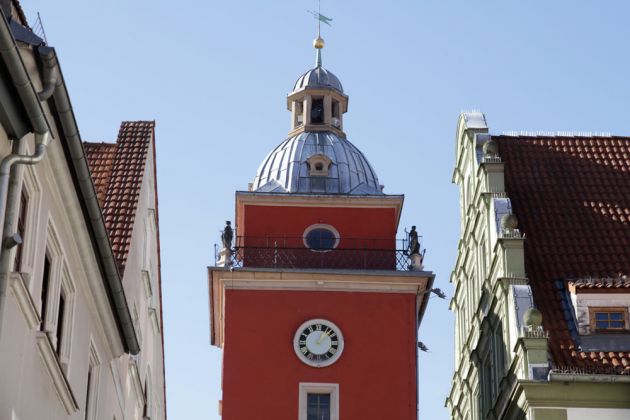 Gotha - der 35 Meter hohe Turm des historischen Rathauses Gotha - der 35 Meter hohe Turm des historischen Rathauses