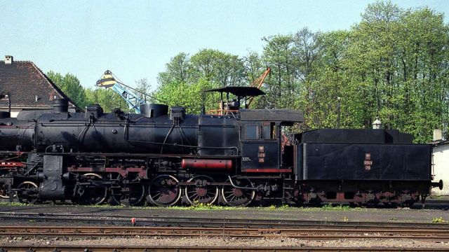 Eine Dampflokomotive der Bauart Ty 1 - Bahnbetriebswerk Wolsztyn
