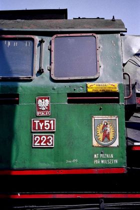 Führerhaus der Dampflokomotive Ty 51-223 - Bahnbetriebswerk Wolsztyn